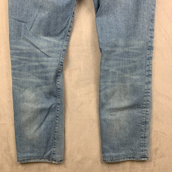 True Religion Mens Pants 34 Blue Distressed Jeans Rocco Relaxed Skinny 34x30 - Picture 13 of 14